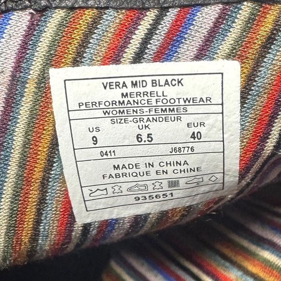 Merrell Performance Black Leather Vera Mid-Calf Barnwood‎ Boots Women's Size 9 - Picture 5 of 6